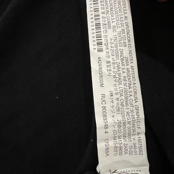 Zara Black Long Sleeve A-Line Dress - Picture 10 of 10